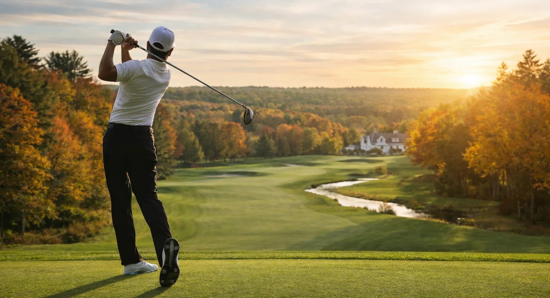 Man play golf at Shea Training Systems